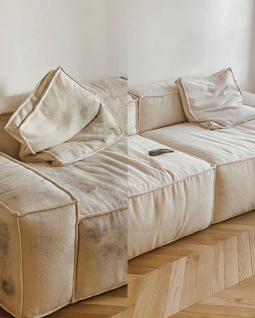 Résultat nettoyage avant/après